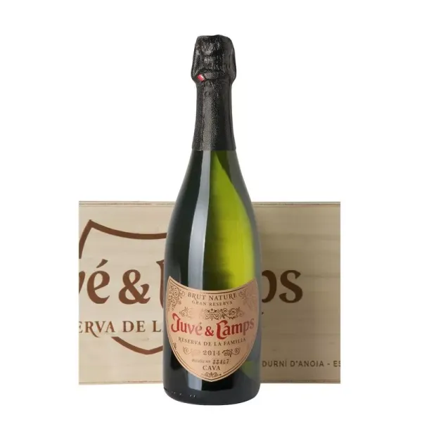 Caja madera 6 b. Cava JUVÉ & CAMPS Reserva de la Familia - Brut Nature Gran Reserva