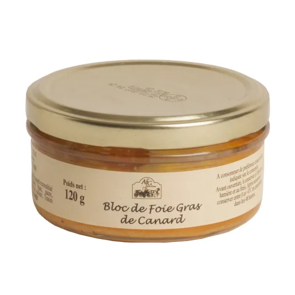 Frasco Bloc de Foie Gras de Pato Francés LEOPAUL - 120 g.