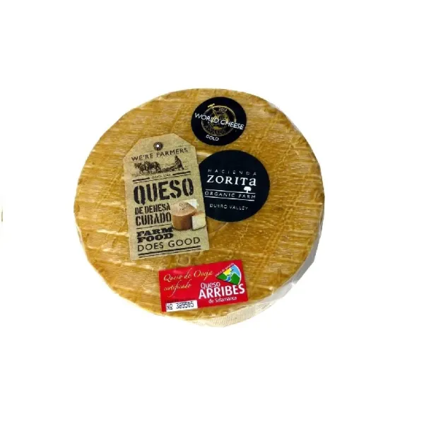 Queso Curado Leche Cruda de Oveja HACIENDA ZORITA - Medalla Oro WORLD CHEESE AWARDS 2012-2015 - Peso aprox. 900 g.