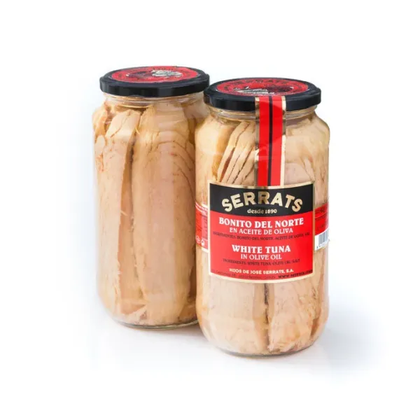 Frasco de Lomos de Bonito del Cantábrico en Aceite de Oliva HIJOS DE JOSÉ SERRATS - 900 g.