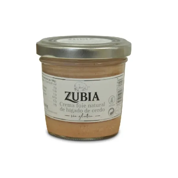 Frasco Crema de Foie Natural ZUBIA - 100 g.