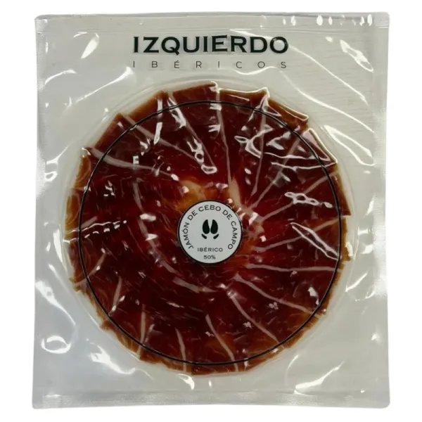 Plato Jamón Ibérico Cebo Campo IZQUIERDO Salamanca - Cortado por maestros jamoneros - 100 g.