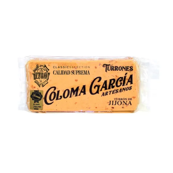 Barra Turrón Artesano de Jijona COLOMA GARCÍA - 200 g.