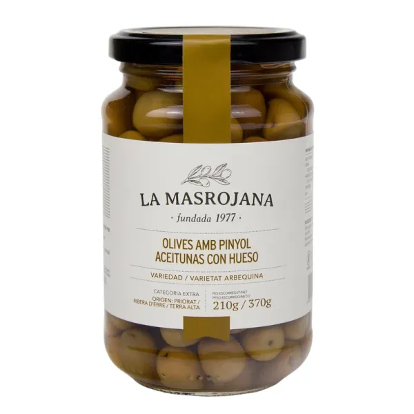 Frasco Aceitunas Arbequinas LA MASROJANA - 210 g.