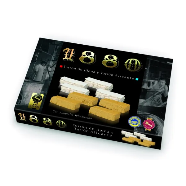 Estuche Porciones Turrón Jijona y Alicante 1880 - 125 g.