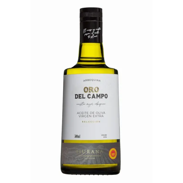 b. Aceite de Oliva Arbequina Virgen Extra ORO DEL CAMPO - 500 ml.