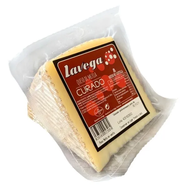 Cuña Queso Curado LAVEGA - Peso aprox. 200 g.
