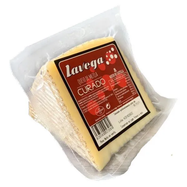 Cuña Queso Curado LAVEGA - Peso aprox. 480 g.