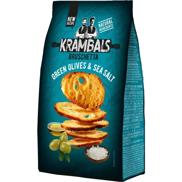 Bolsa Snacks KRAMBALS con Oliva y Sal Marina - 70 g.