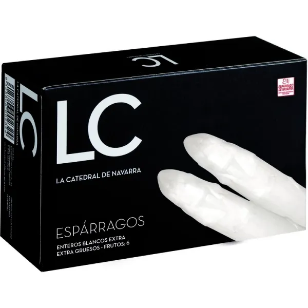 Lata Esparragos D.O. Navarra LA CATEDRAL Extragrandes 6 Frutos - 720 ml.