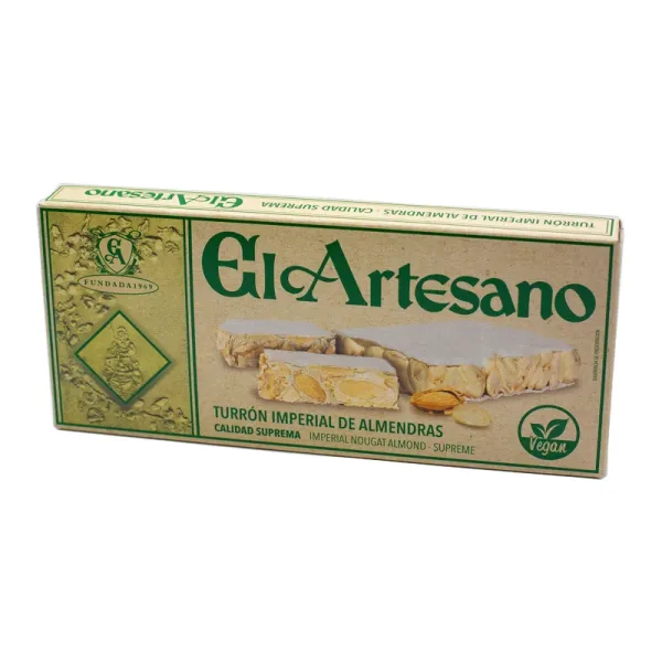Estuche Turrón Vegano Imperial de Almendra EL ARTESANO - 150 g.