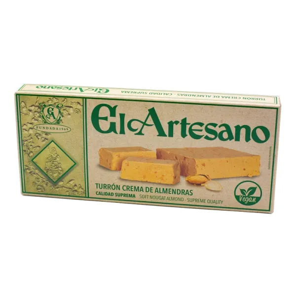 Estuche Turrón Vegano Crema de Almendra EL ARTESANO - 150 g.