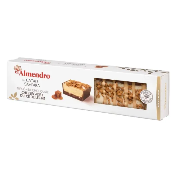 Estuche Turrón EL ALMENDRO Artesano de Tarta de Queso y dulce de leche - 190 g.