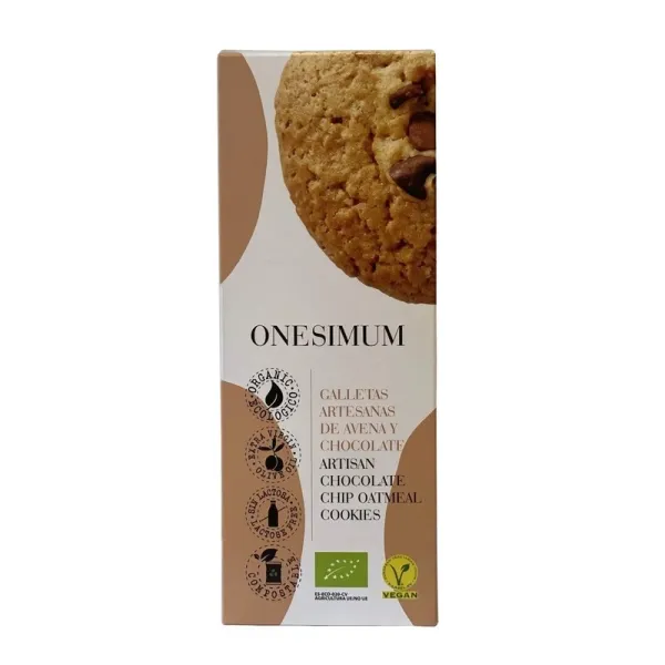 Estuche Galletas Veganas de Avena con Chocolate ONESIMUM - 90 g.